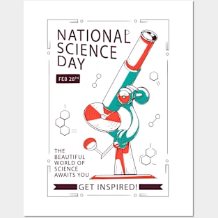 Science Day Microscope Posters and Art